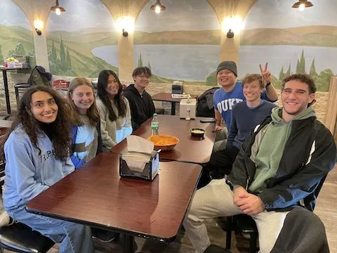 End-of-semester dinner