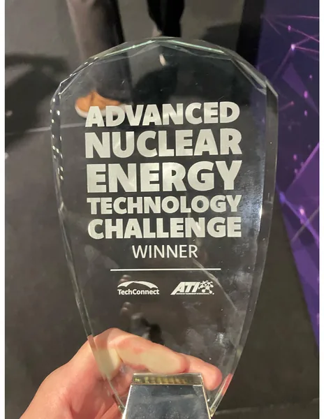 The three Advanced Nuclear Energy Technology Challenge winners with their awards at the ATI Horizons summit