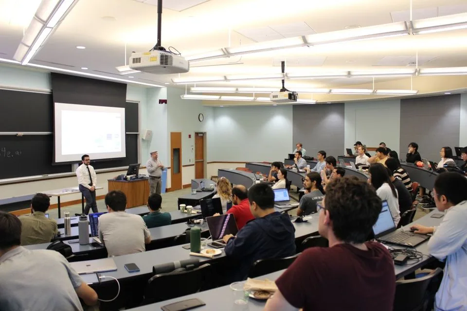The room during a seminar